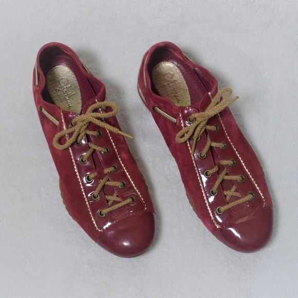 Cole Haan Red/Gold Suede Air Sneakers - 6.5 - Picture 1 of 8